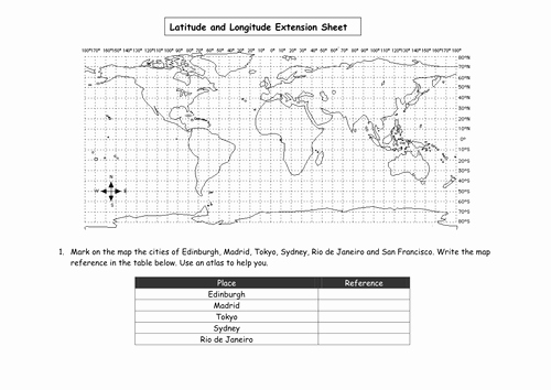Longitude and Latitude Worksheet Unique Latitude and Longitude Worksheets by Derkaiser Teaching