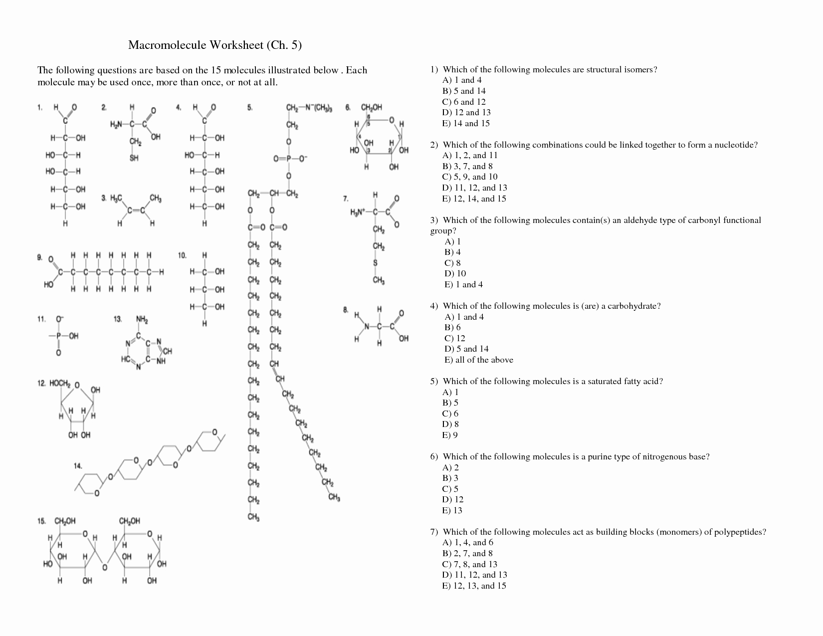 Macromolecules Worksheet #2 Answers New 16 Best Of Macromolecules Worksheet Answers 2 Part