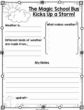 Magic School Bus Worksheet Best Of the Magic School Bus Note Taking Pages &amp; Activities by
