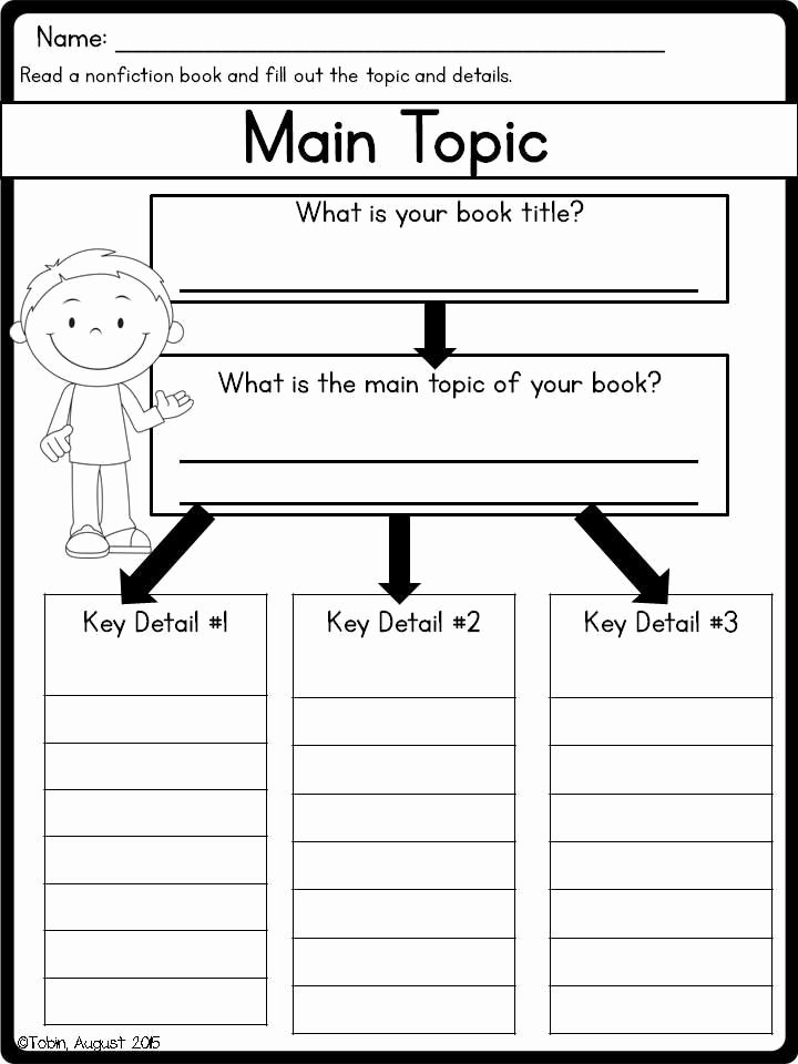 Main Idea Worksheet 2nd Grade Awesome Main Idea or Main topic and Key Details