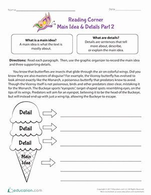 Main Idea Worksheet 2nd Grade Elegant Searching for Text Features Lesson Plan
