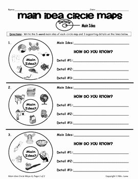 Main Idea Worksheet 4 Beautiful Elementary Main Idea Worksheets by Mrs Lane