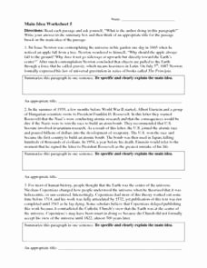 Main Idea Worksheet 5 Awesome Main Idea Worksheet 5 4th 8th Grade Worksheet