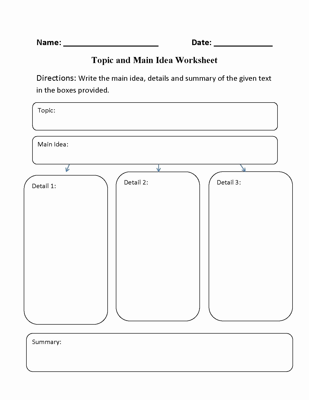Main Idea Worksheet 5 Inspirational 10 Trendy Main Idea Passages 5th Grade 2019