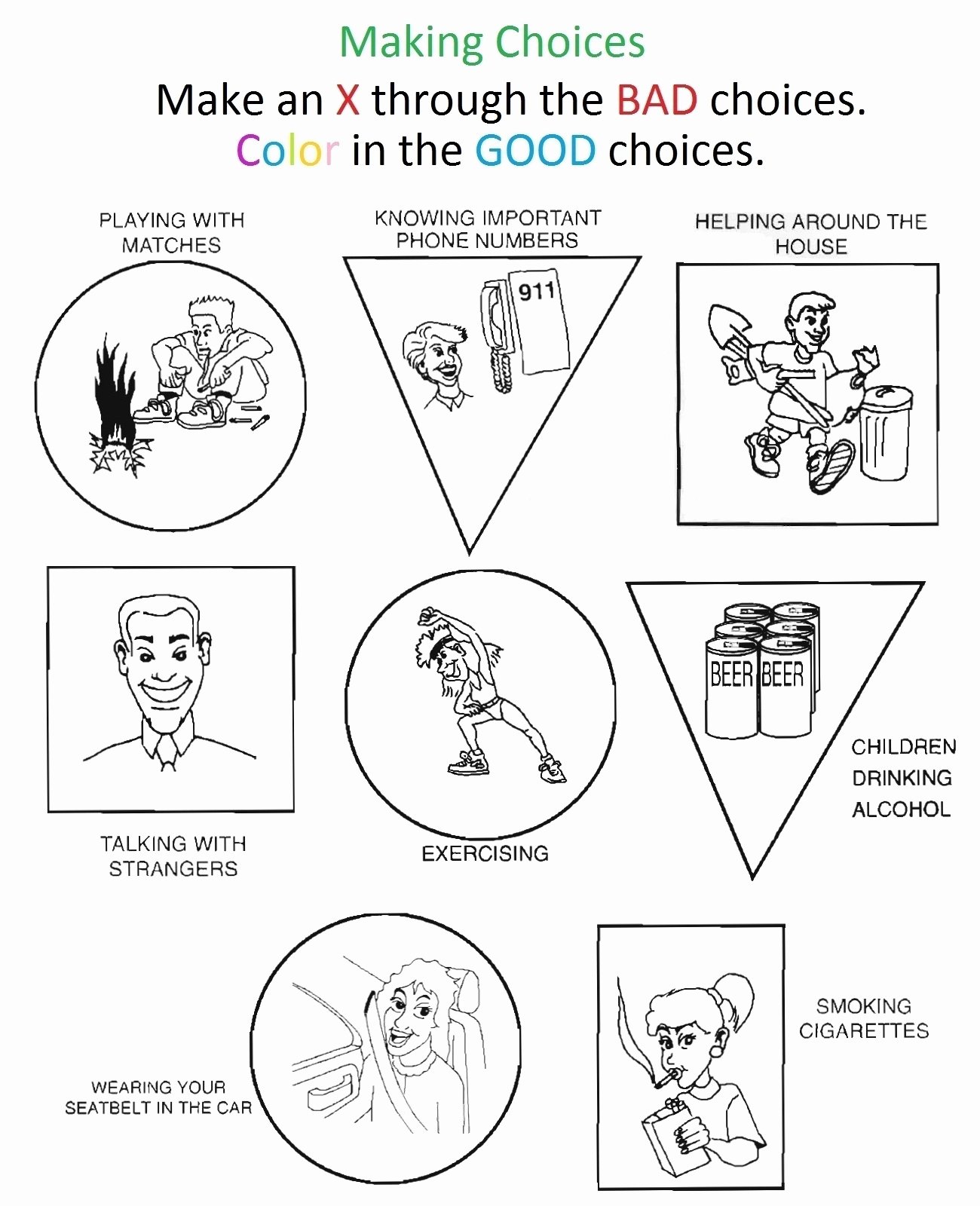 Making Good Choices Worksheet Luxury Red Ribbon Week Puters Class Resources