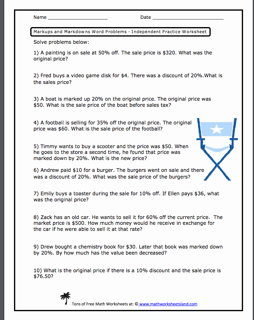 Markup and Discount Worksheet Inspirational Tax Tip and Discount Word Problems Worksheet