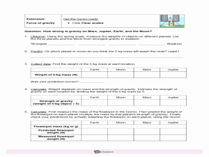 Mass and Weight Worksheet Awesome Student Exploration Weight and Mass 7th 8th Grade