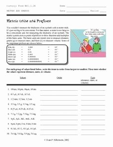 Matter and Energy Worksheet Unique Matter and Energy Metric Units and Prefixes 7th 10th