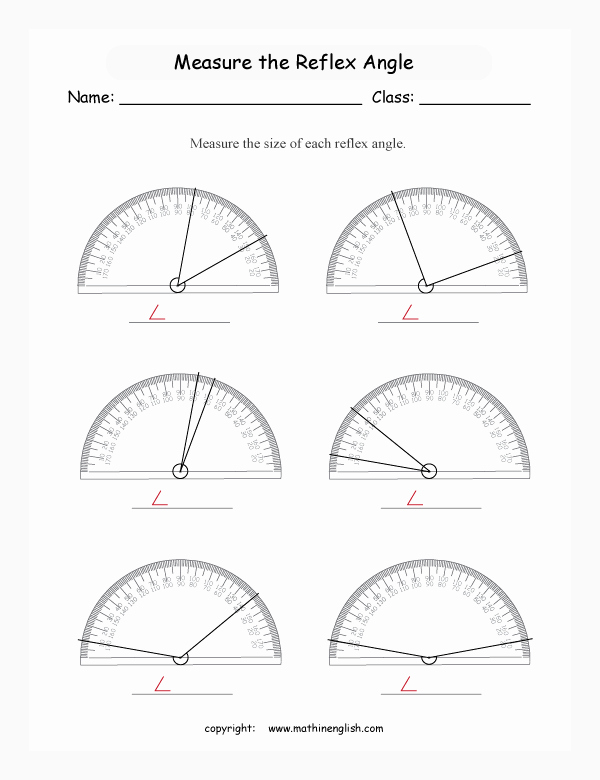 Measuring Angles Worksheet Pdf Lovely Measure these Reflex Angles with the Protractor the