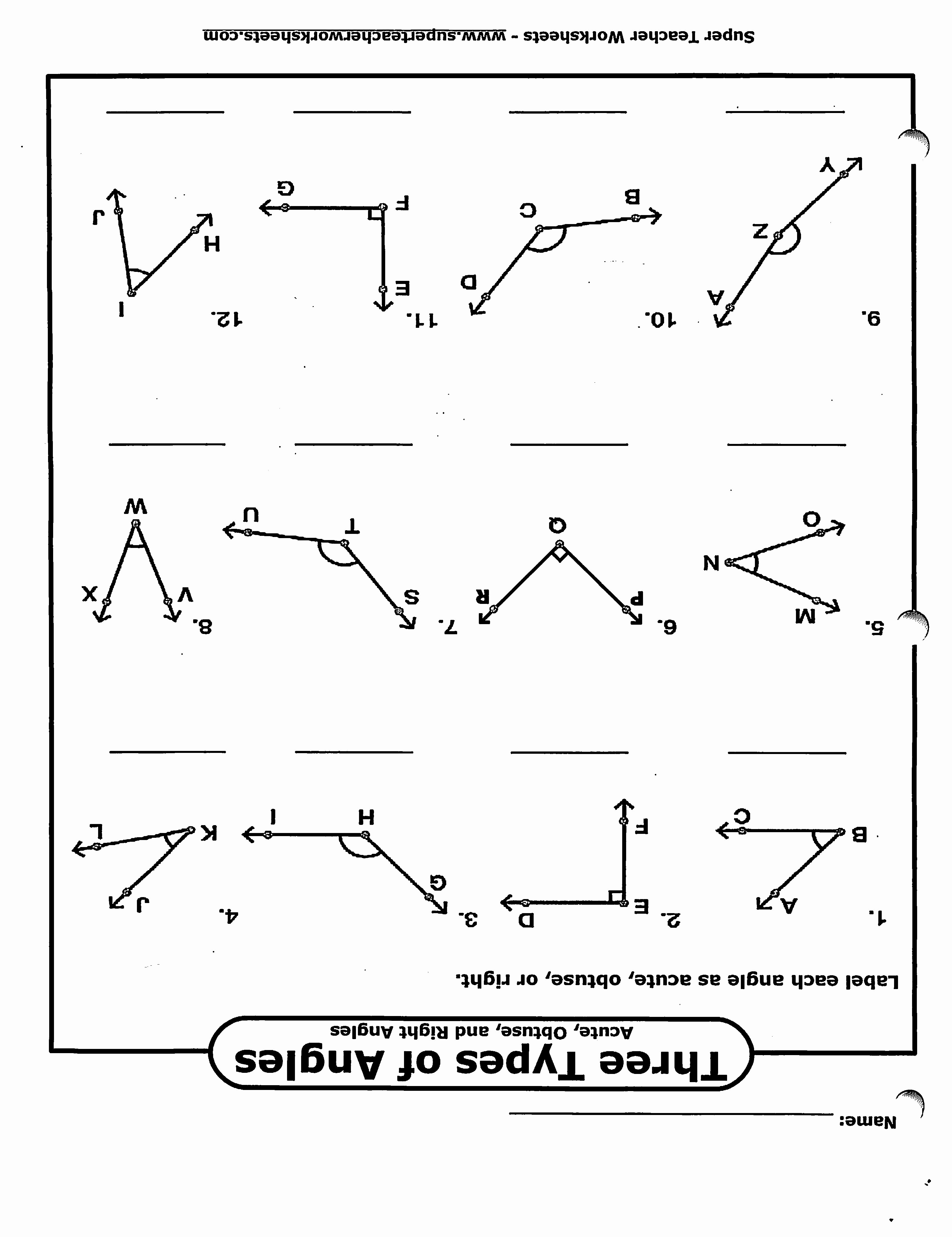 Measuring Angles Worksheet Pdf Luxury Math Ms Csipak S assignments for 2015