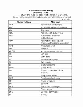 Medical Terminology Suffixes Worksheet Best Of Medical Terminology Basic Pre Med Part 1 by