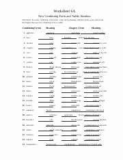 Medical Terminology Suffixes Worksheet Luxury Ch 6acx Worksheet 6a New Bining form and Suffix