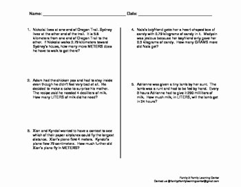 Metric Conversion Worksheet 1 Beautiful Metric Conversion Worksheet by Family 2 Family Learning