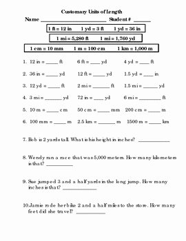 Metric Conversion Worksheet Answer Key New My Homework Lesson 2 Convert Customary Units Of Length Answers
