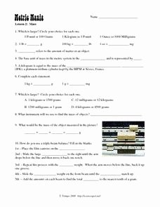 Metric Mania Worksheet Answers Beautiful Metric Mania Mass 7th 10th Grade Worksheet