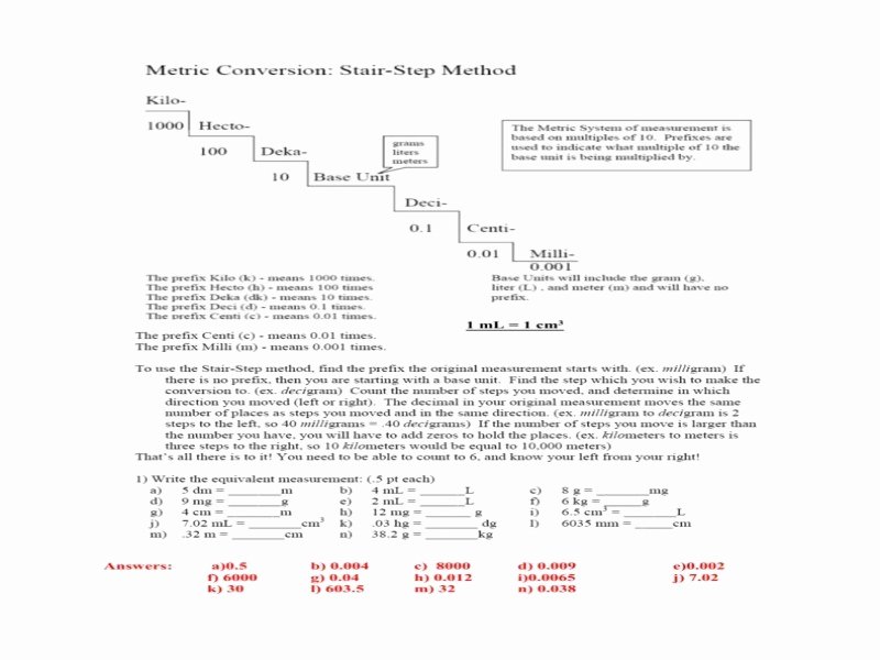 Metric Mania Worksheet Answers Elegant Metric Mania Worksheet Answers Free Printable Worksheets