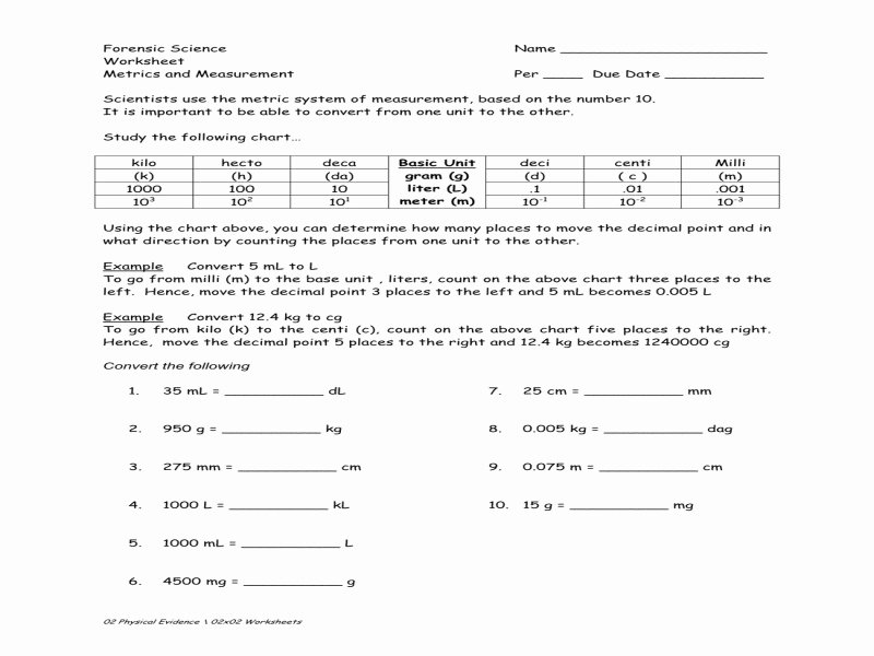 Metrics and Measurement Worksheet Answers Luxury Metrics and Measurement Worksheet Answers Free Printable