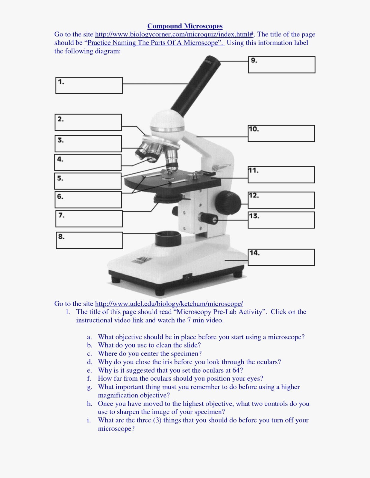 Microscope Parts and Use Worksheet Elegant now is the Time for You to Know the Truth