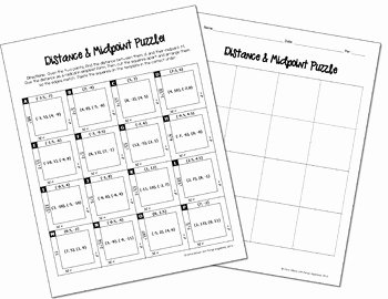 Midpoint and Distance formula Worksheet Awesome Distance formula and Midpoint formula Puzzle by All Things