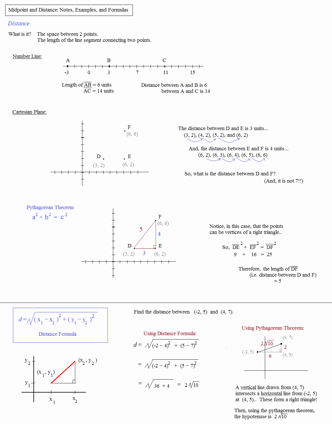 50 Midpoint And Distance Formula Worksheet