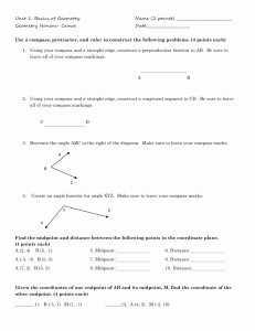 Midpoint and Distance Worksheet Best Of Midpoint and Distance Worksheet