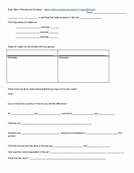 Mixtures and solutions Worksheet Lovely Matter Mixtures and solutions by Ambee Leb S Science