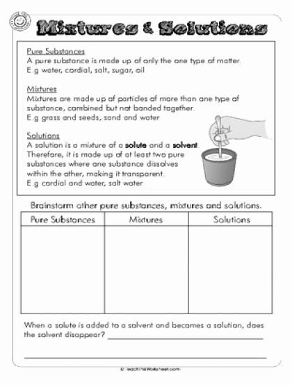 Mixtures and solutions Worksheet New 45 Best Images About Science Separating Mixtures On