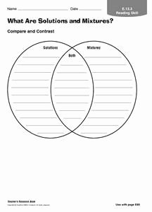 Mixtures and solutions Worksheet New What are solutions and Mixtures 3rd 6th Grade Worksheet