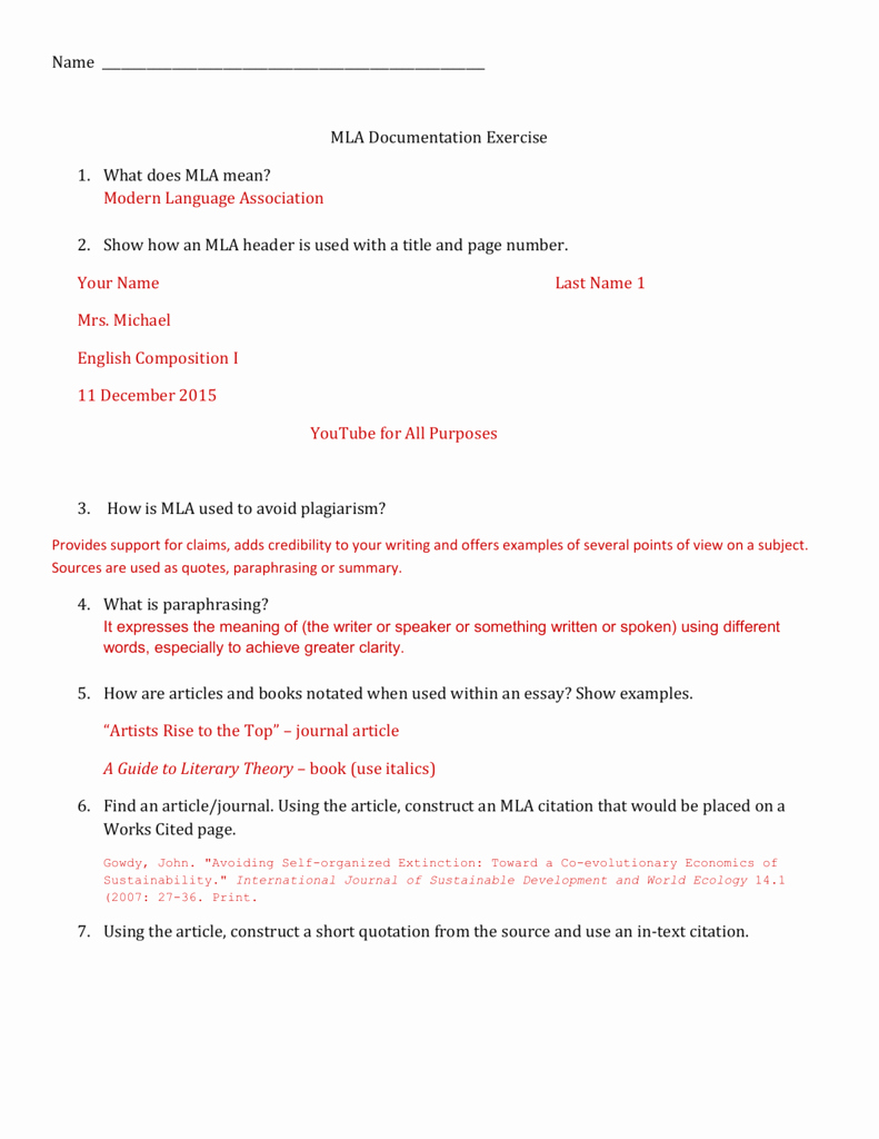 Mla Citation Practice Worksheet Beautiful Plagiarism Scavenger Hunt Activity Worksheet