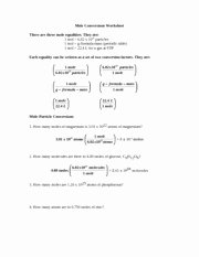 Molar Conversion Worksheet Answers Awesome Mole Conversions Worksheet Answers Mole Conversions
