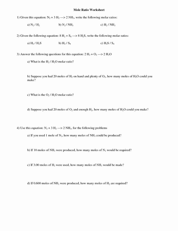 Molar Conversion Worksheet Answers Awesome Mole Ratio Worksheet as Well as Mole Conversion Worksheet