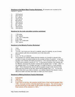 Molar Mass Practice Worksheet Lovely Molarity Practice Worksheet