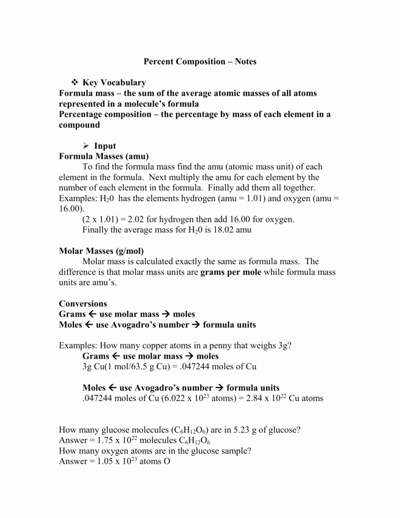 Molar Mass Worksheet Answer Key Inspirational Number atoms In A formula Worksheet Answers