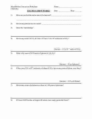 Molarity Practice Worksheet Answer Fresh Molarity Problems Worksheet