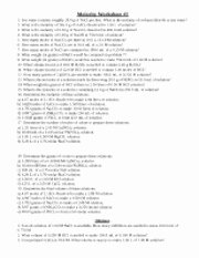 Molarity Worksheet Answer Key Elegant 1025 Lec 2 01 Specific Heat Worksheet with Answers