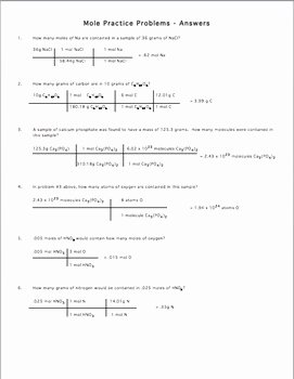 Mole Worksheet #1 Lovely Mole Practice Worksheet 4 Stoichiometry by Amy Brown