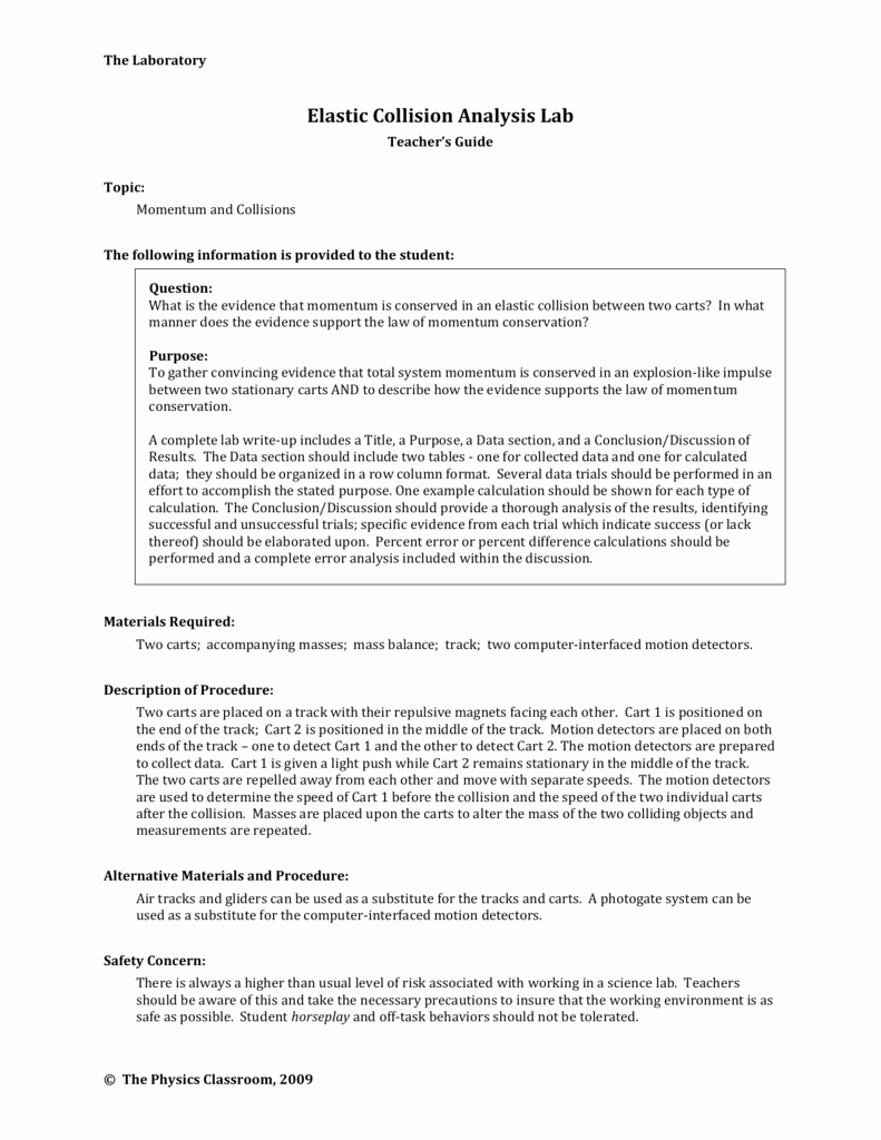 Momentum and Collisions Worksheet Answers Elegant Momentum and Collisions Worksheet Answers Physics