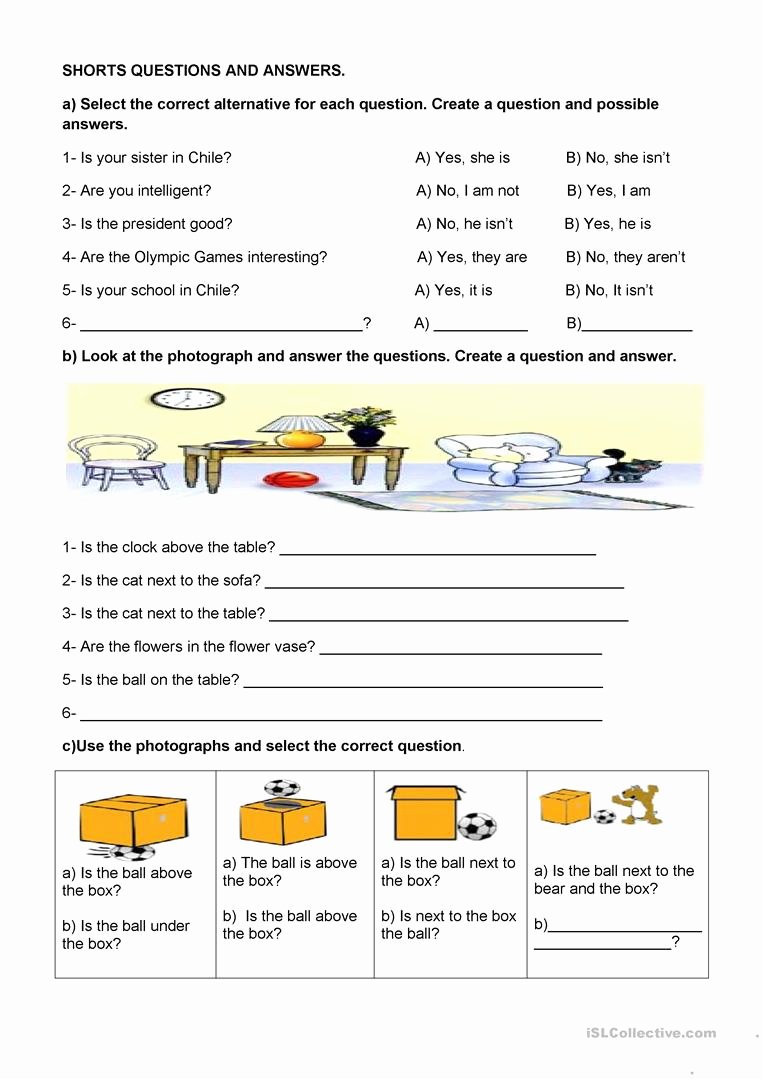 Monetary Policy Worksheet Answers Lovely Short Questions and Answers Worksheet Free Esl
