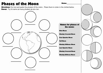 Moon Phases Worksheet Answers Lovely Phases Of the Moon assessment by Smithrchris