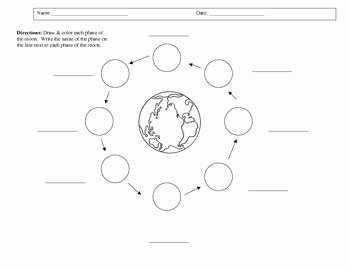 Moon Phases Worksheet Answers Lovely Phases Of the Moon Worksheet by Dawn Marie