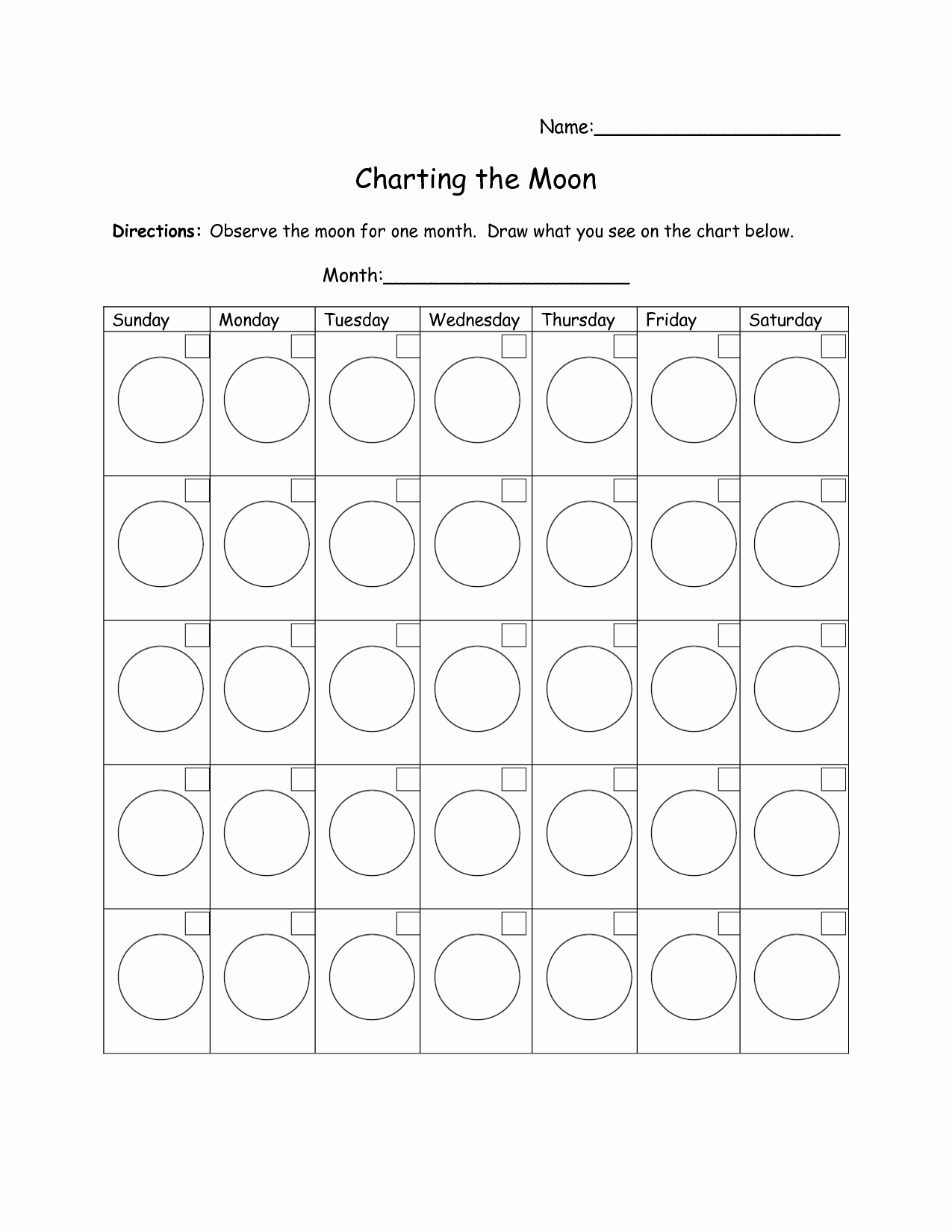 Moon Phases Worksheet Pdf Beautiful 14 Best Of Moon Observation Worksheet Moon