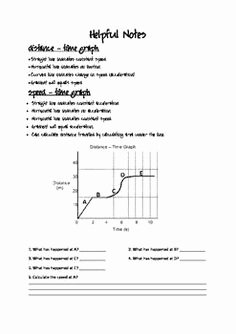 Motion Graphs Worksheet Answer Key Beautiful Motion Review Worksheet Distance Time Graphs