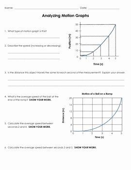 Motion Graphs Worksheet Answers Elegant Analyzing Motion Graphs Ws by Jodi S Jewels