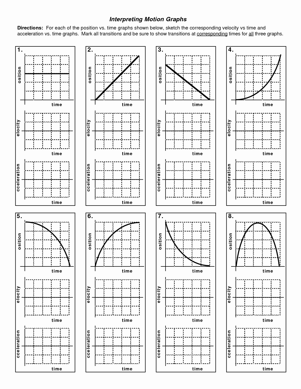 Motion Graphs Worksheet Answers Elegant Motion Graphs Kinematics Worksheet Answers