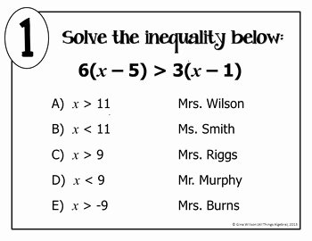 Multi Step Inequalities Worksheet Unique Multi Step Inequalities Math Lib by All Things Algebra