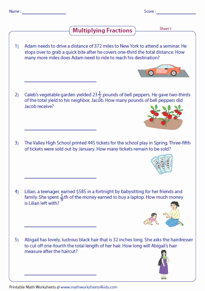 Multiplication Fraction Word Problems Worksheet Best Of Fraction Word Problems Worksheets