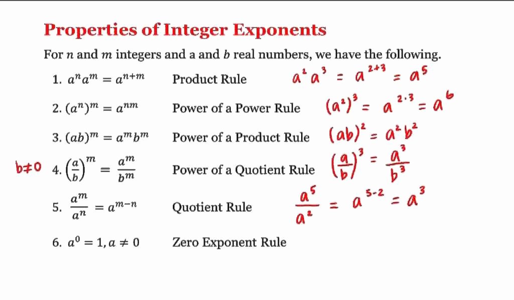 Multiplication Properties Of Exponents Worksheet Lovely Math 1a 1b Pre Calculus Properties Of Integer Exponents