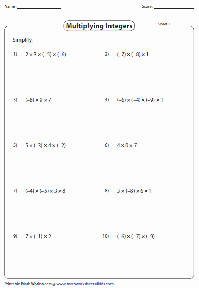 Multiply and Divide Integers Worksheet Luxury Multiplying and Dividing Integers Worksheets