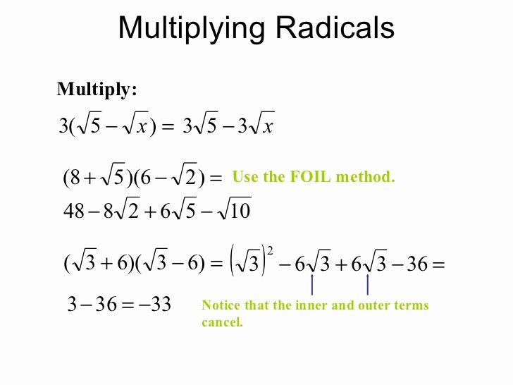 Multiply Radical Expressions Worksheet Awesome Adding Subtracting Multiplying and Dividing Radicals