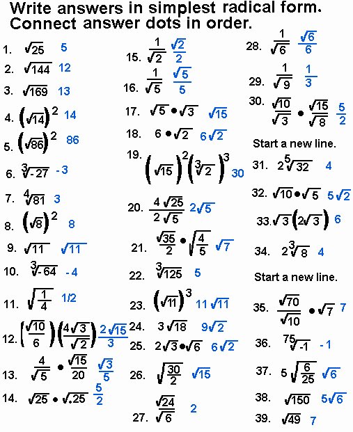 Multiply Radical Expressions Worksheet Lovely Multiplying Radicals Worksheet